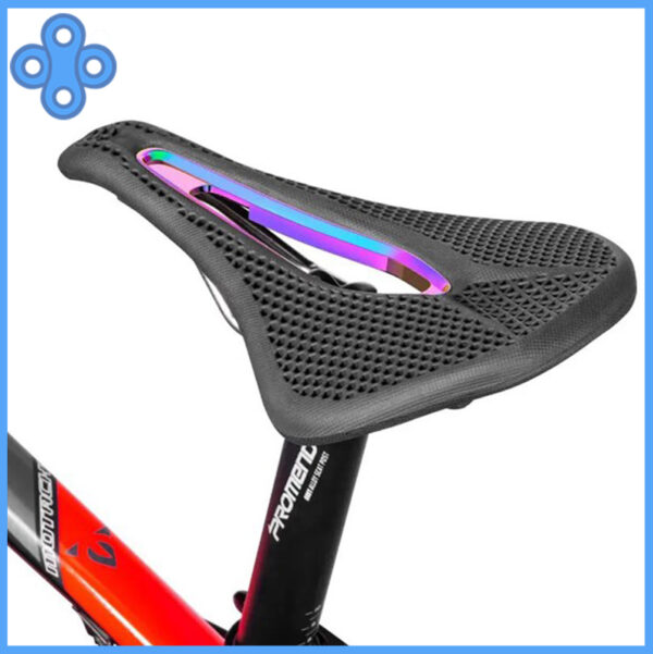 Yên xe đạp Promend có rãnh giữa sắc màu, bề mặt công nghệ in 3D