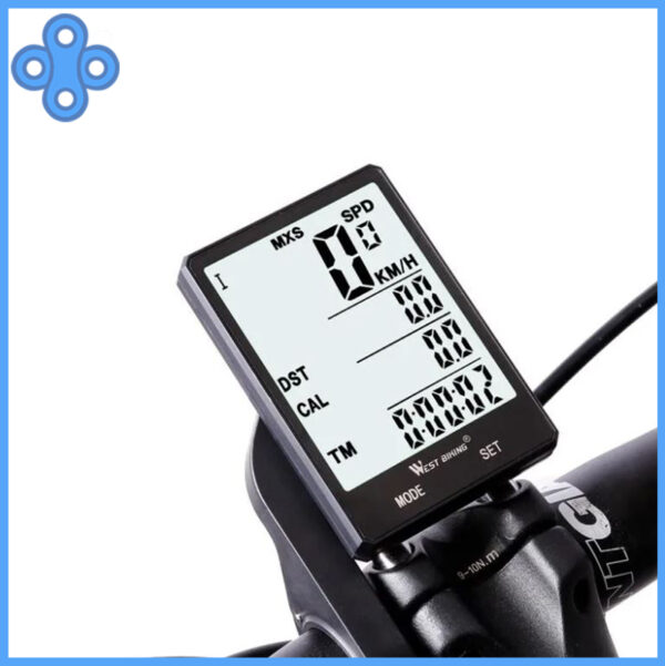 Máy đo tốc độ West biking, đồng hồ bấm giờ đo tốc độ xe đạp không dây màn hình lớn 2.8 inch chống nước